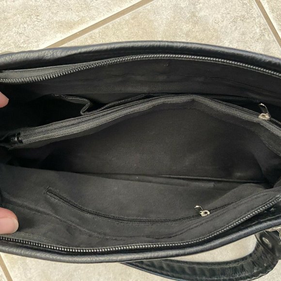 Women's Western Purse, Conceal And Carry Teal Black Bling, Country Glam Handbag - Picture 7 of 8